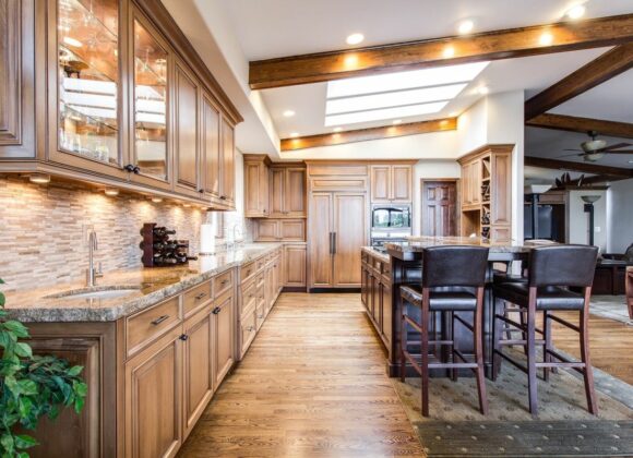 Pretty Wood Kitchen after Kitchen Remodeling in Barton Creek, TX