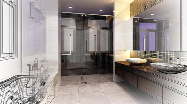 bathroom remodeling with a walking in shower in Austin 